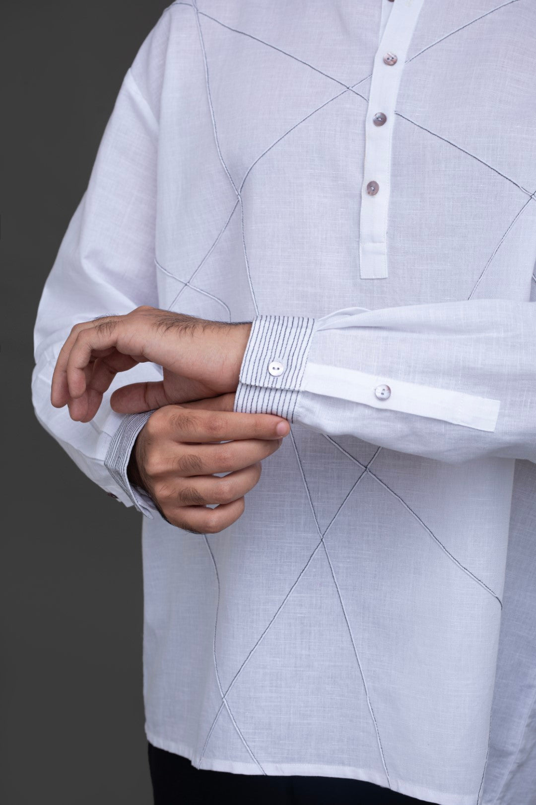 Crazy Pintucked Kurta Shirt