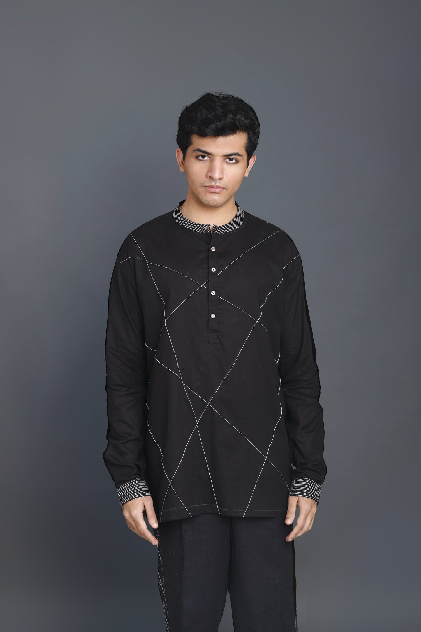 Crazy Pintucked Kurta Shirt