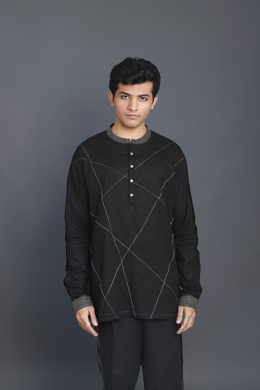 Crazy Pintucked Kurta Shirt