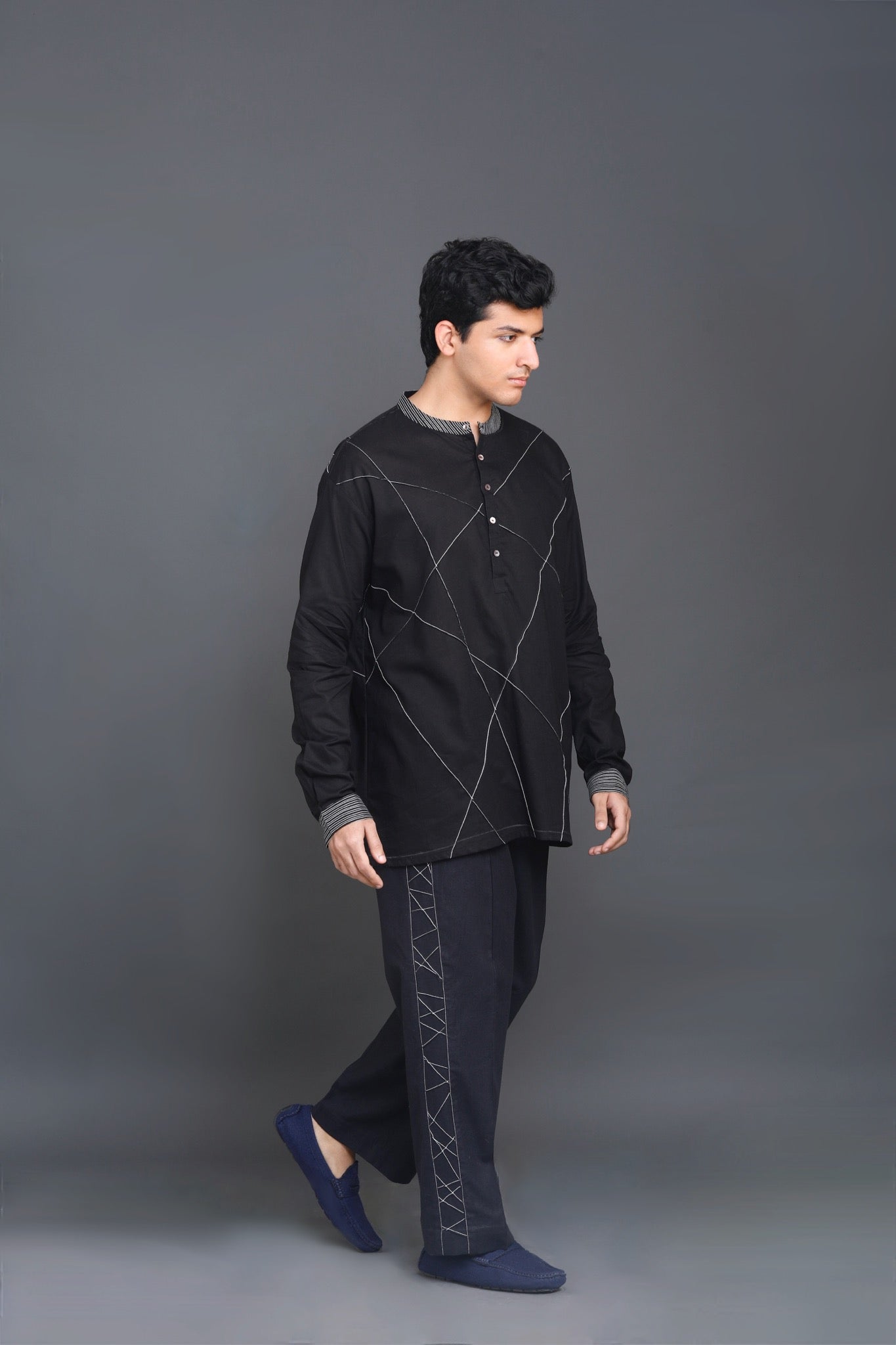 Crazy Pintucked Kurta Shirt