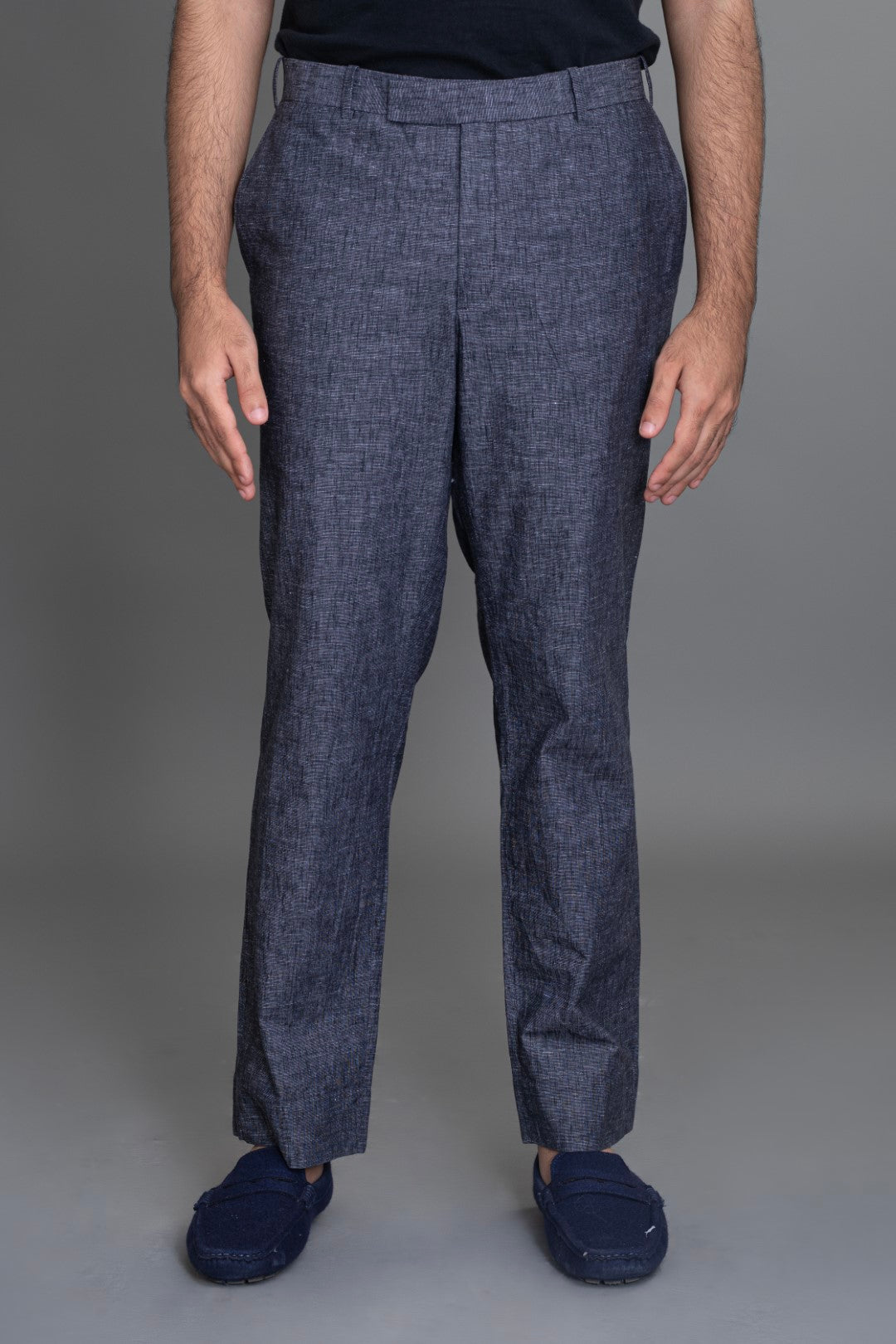 Grey Chambray Linen Suit