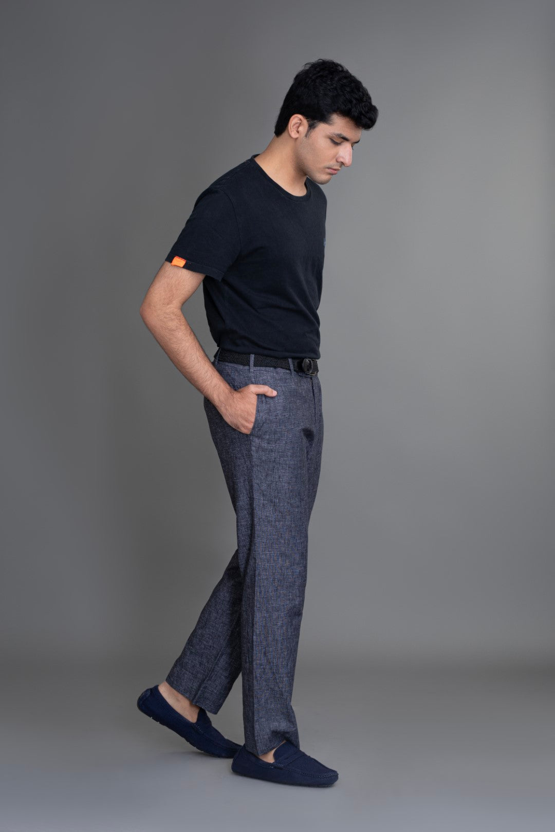 Grey Chambray Linen Suit