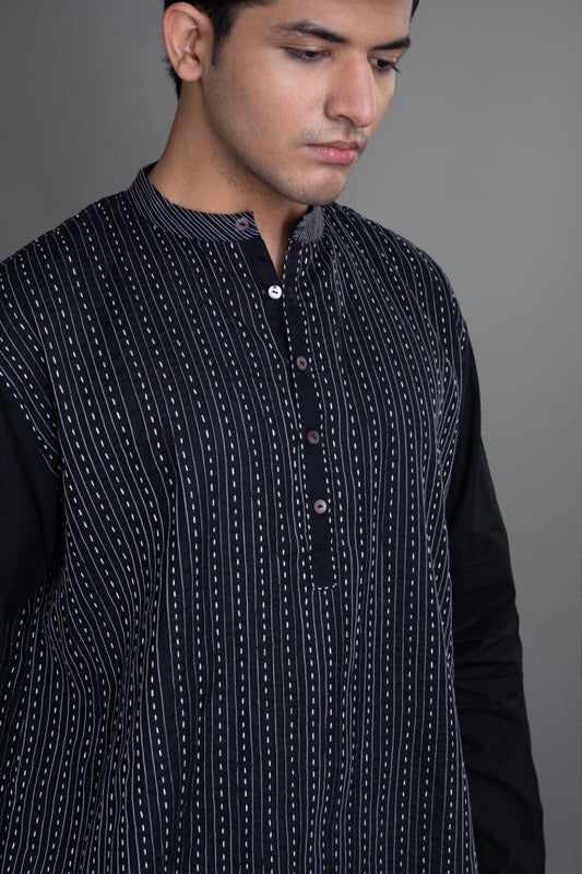 Allover Pintuck Kurta Shirt