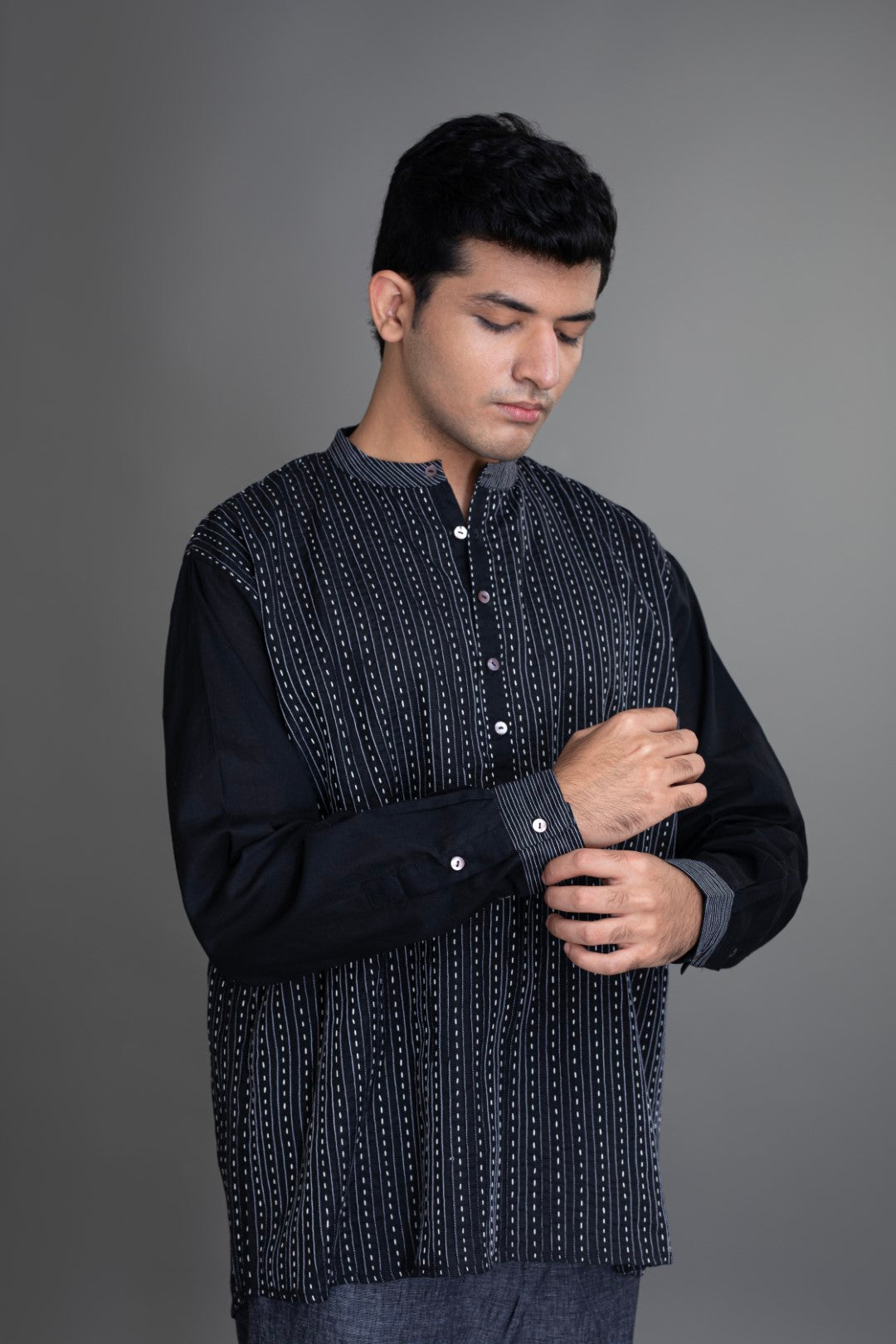 Allover Pintuck Kurta Shirt