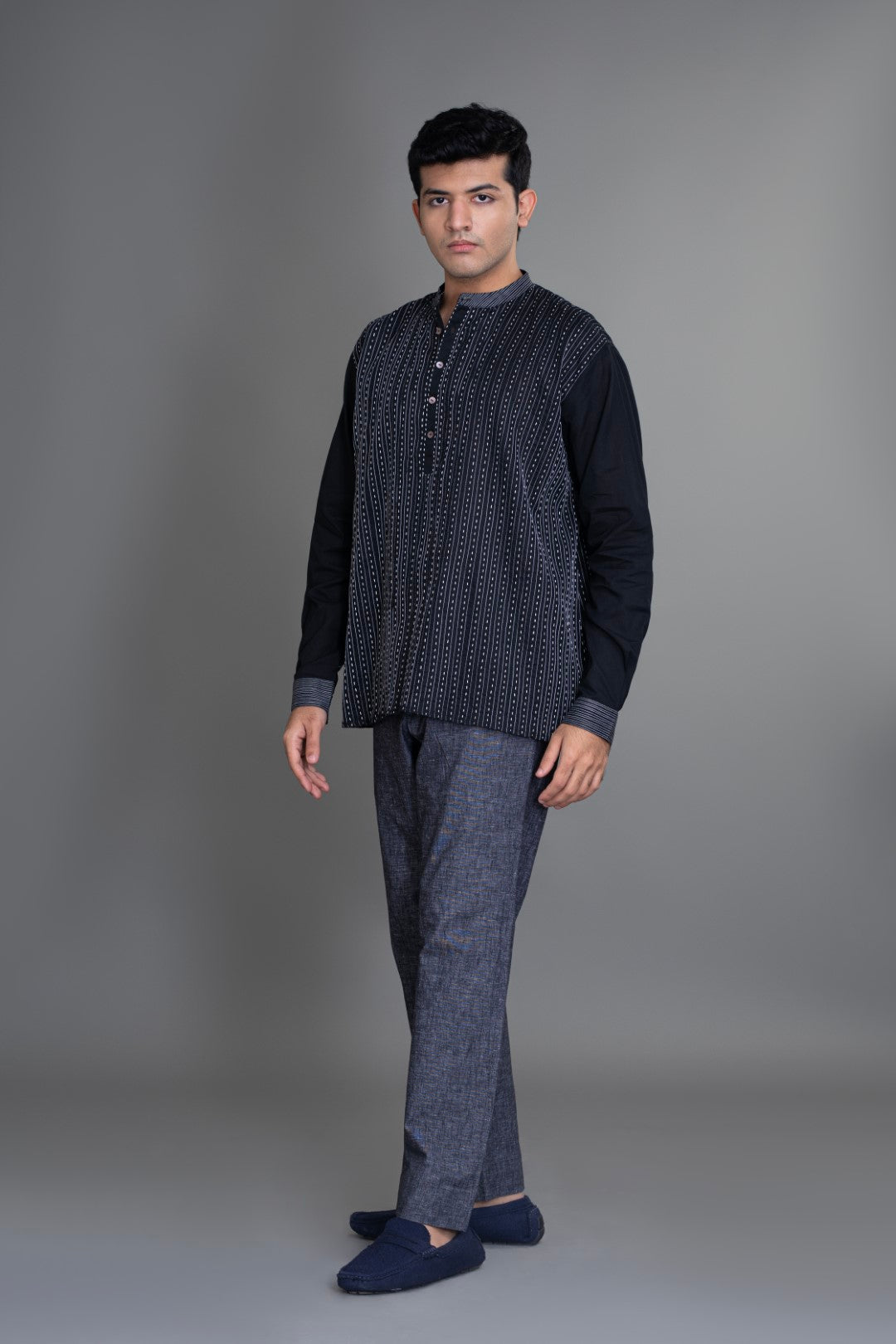 Allover Pintuck Kurta Shirt