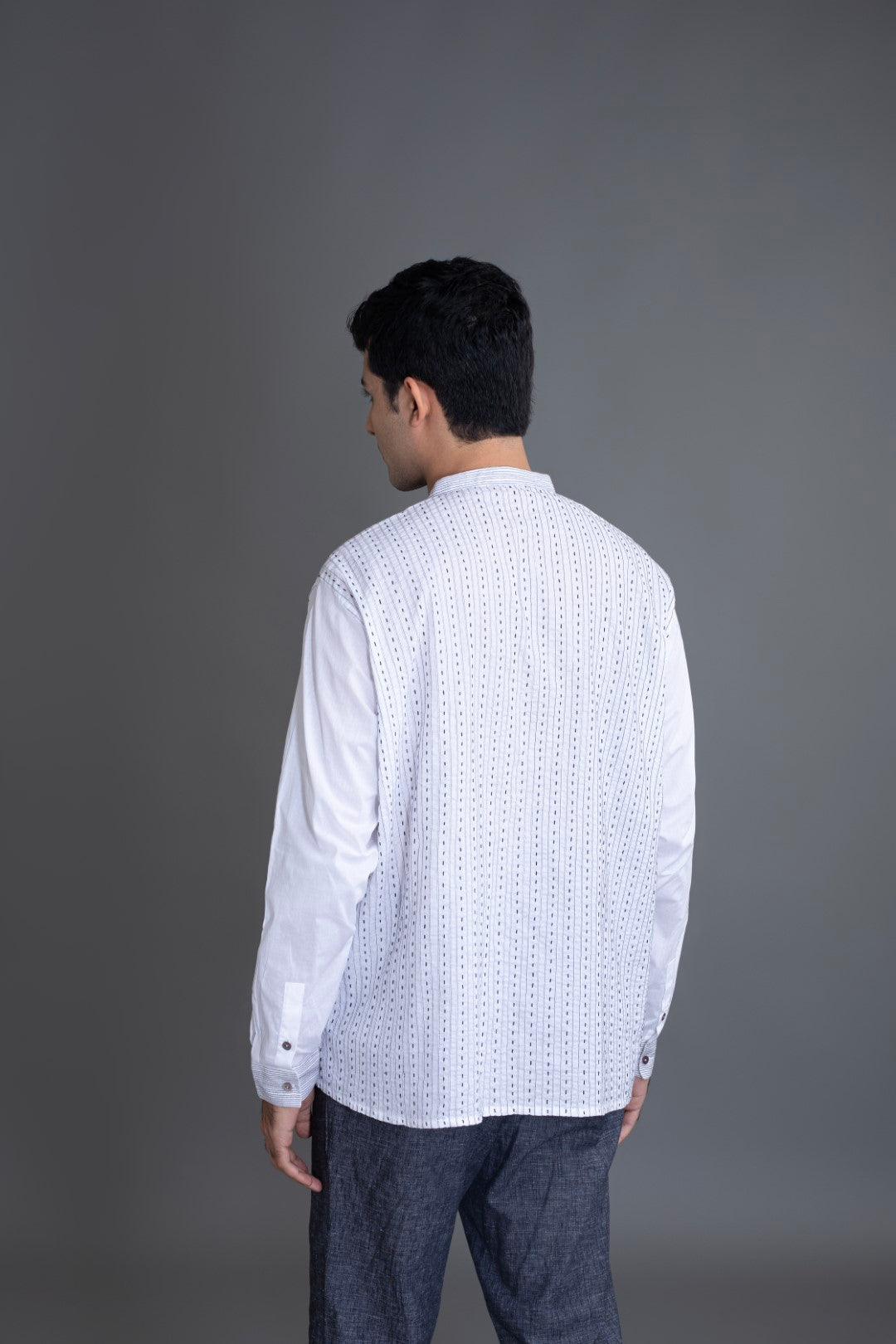 Allover Pintuck Kurta Shirt