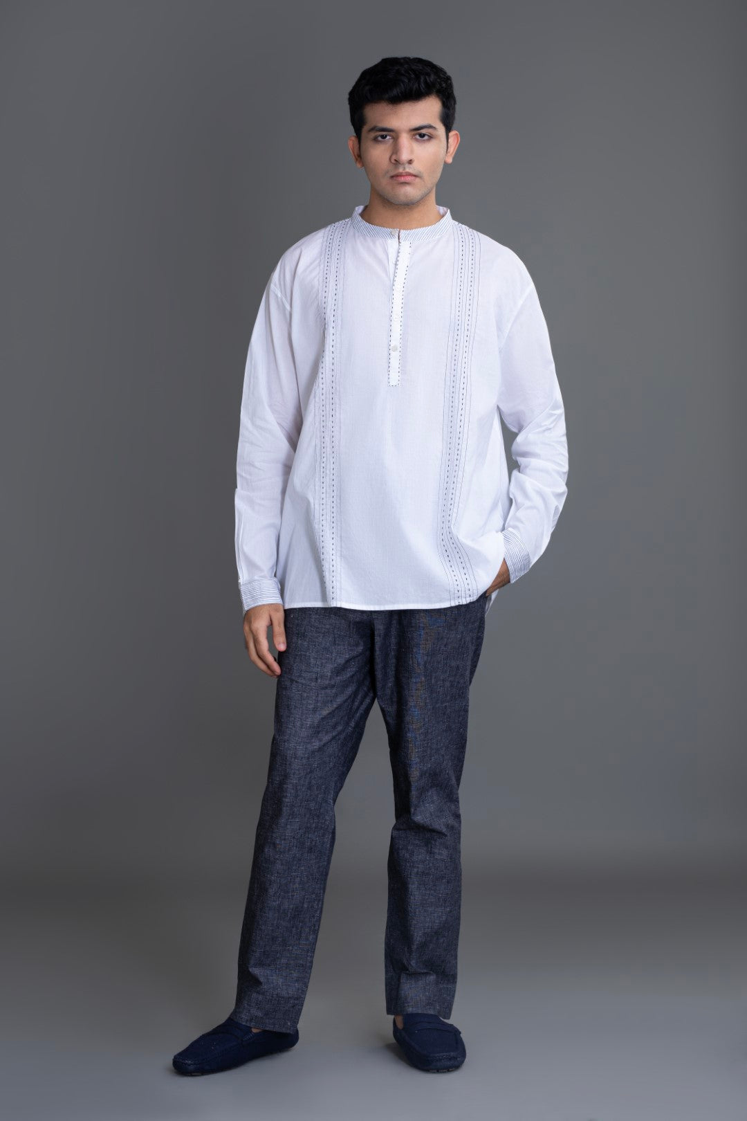 Two Pintuck Kurta Shirt