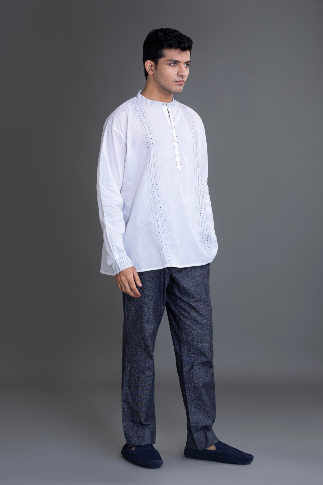 Two Pintuck Kurta Shirt