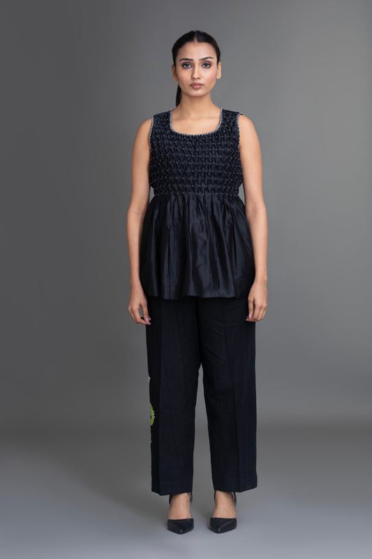 Honeycombed Obsidian sleeveless Top